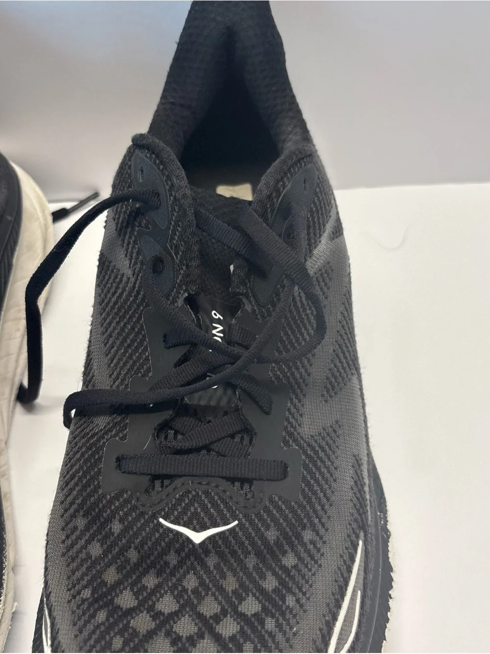 Hoka Men's Black and White Performance Running Shoe size 11
